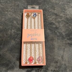NWT Blush Crystal Stir Sticks Set